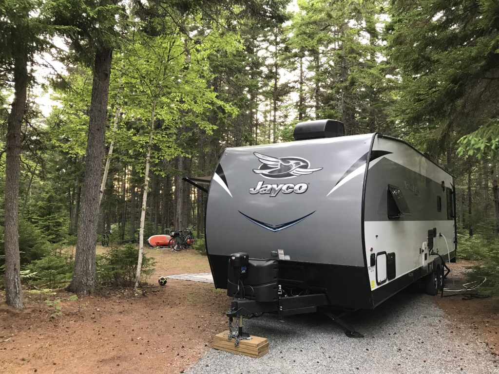 Amherst Shore Provincial Park Campground in Nova Scotia, Canada