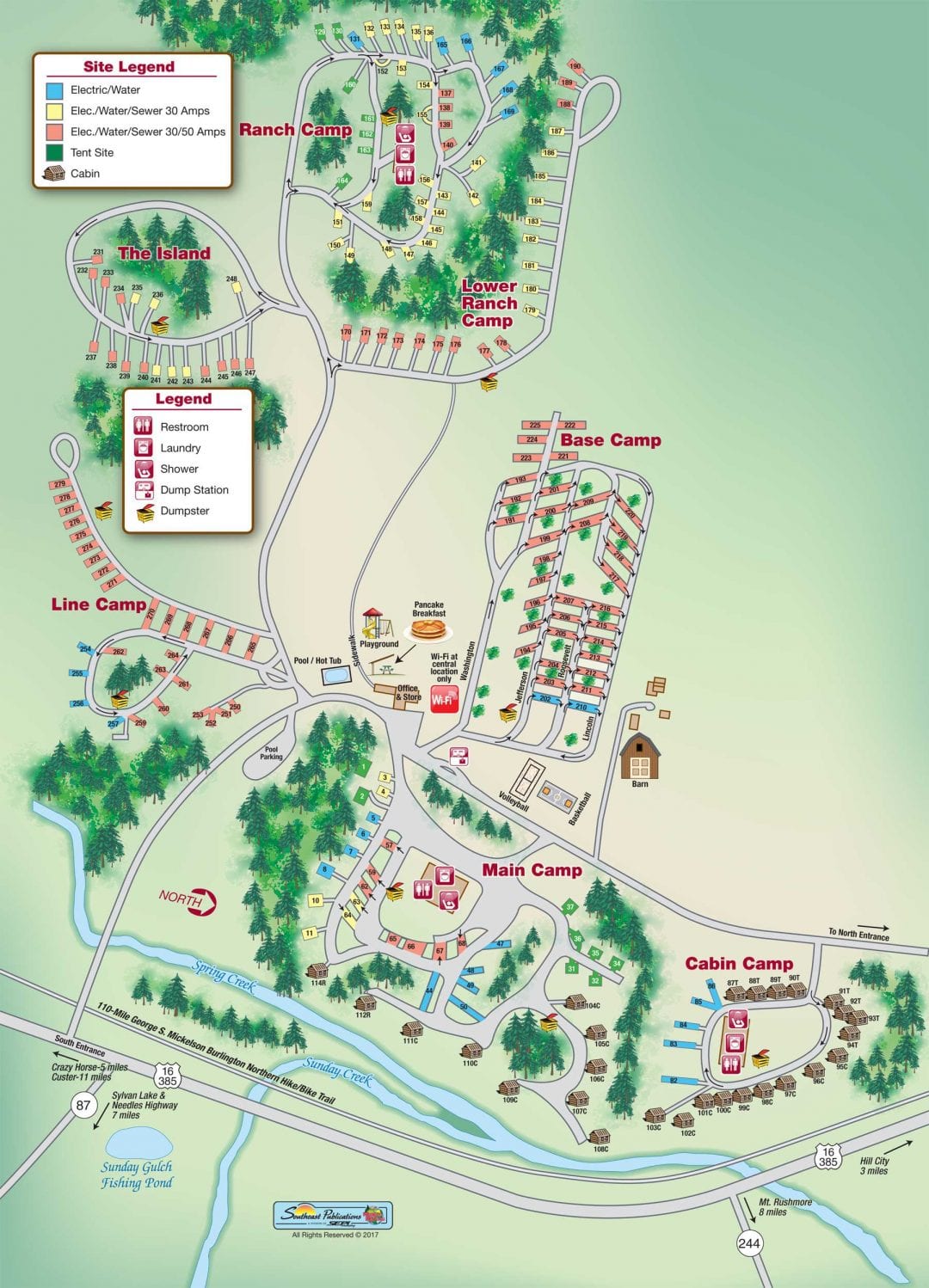 Rafter J Bar Ranch Campground Map - The RV Atlas