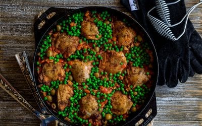 Campfire Arroz Con Pollo in the Cook-It-All by Lodge Cast Iron