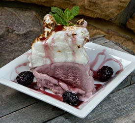 Blackberry Ice Cream at Big Meadows Lodge
