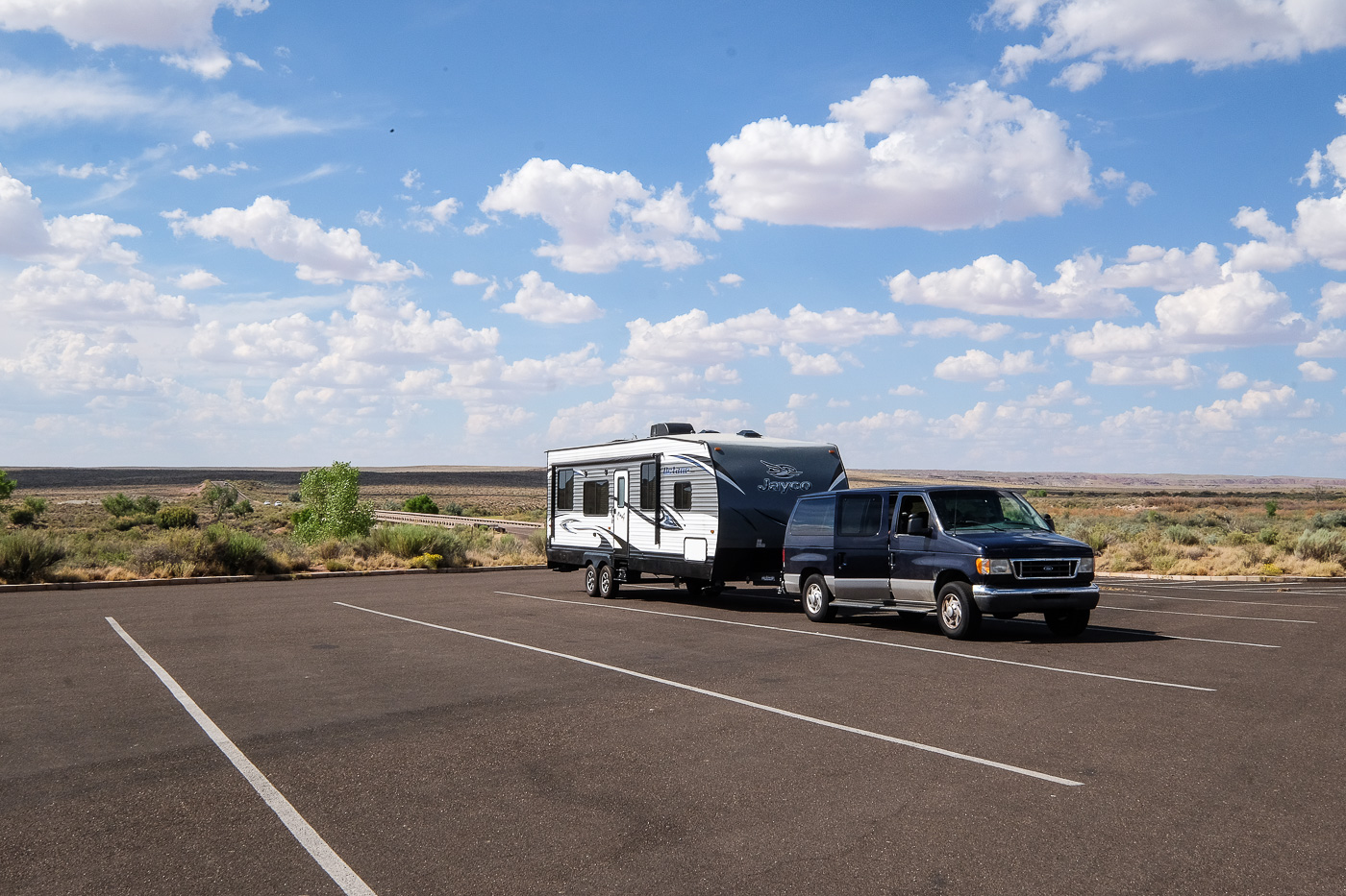 towing travel trailer with minivan