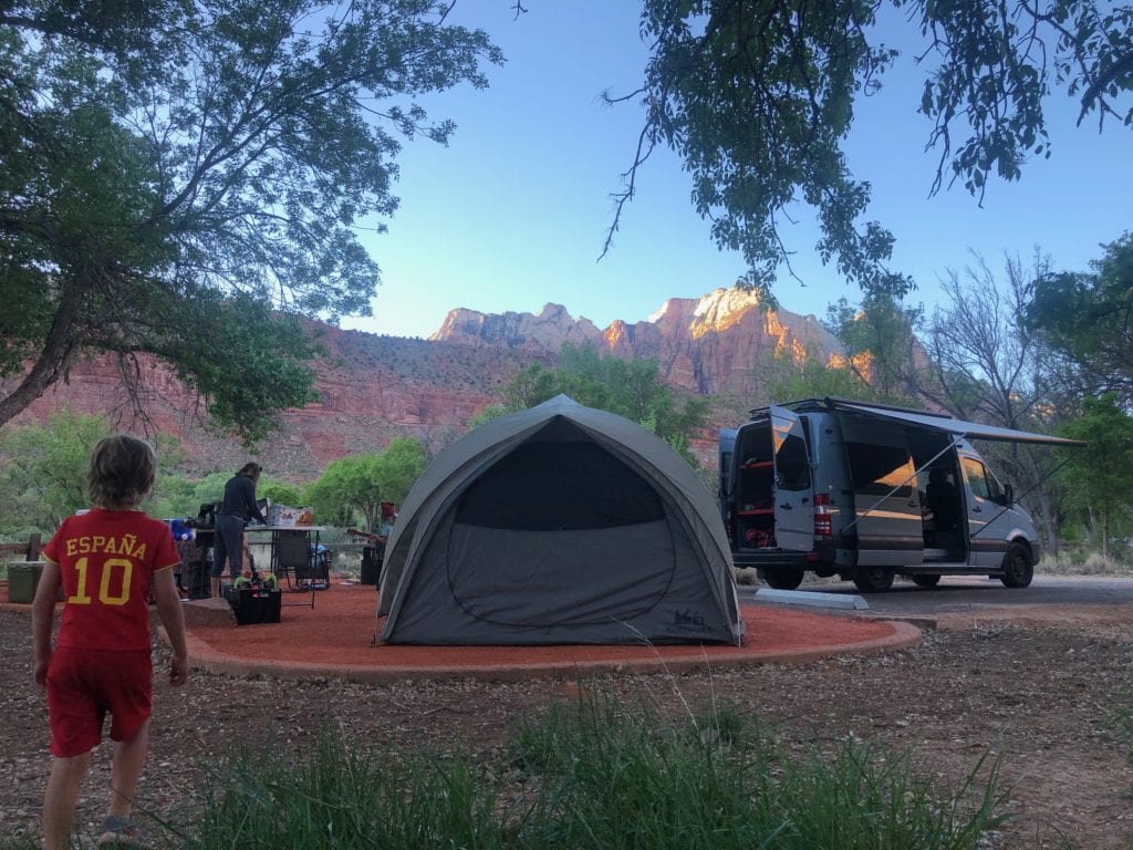 zion national park camping