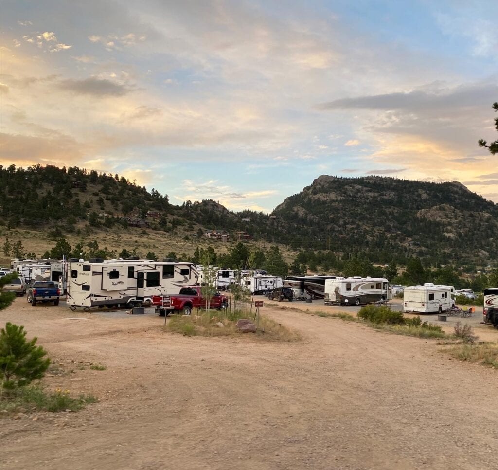 campground review of the Estes Park Campground at Mary's Lake