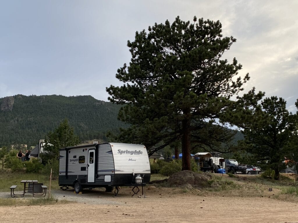 campground review of the Estes Park Campground at Mary's Lake