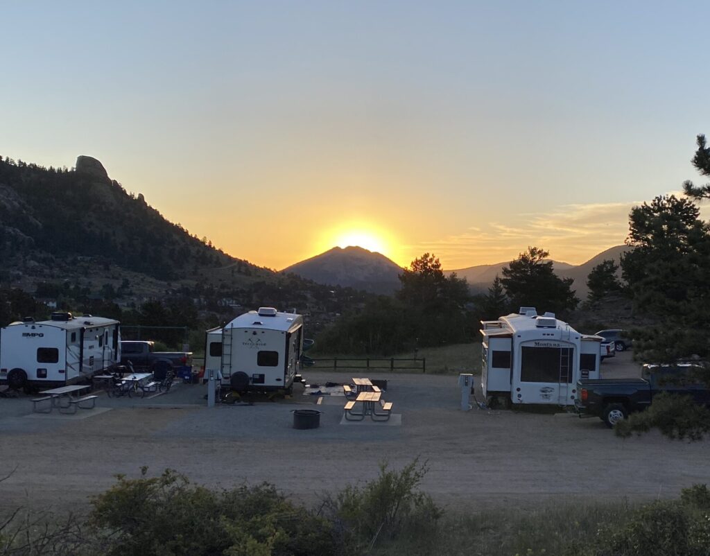 campground review of the Estes Park Campground at Mary's Lake