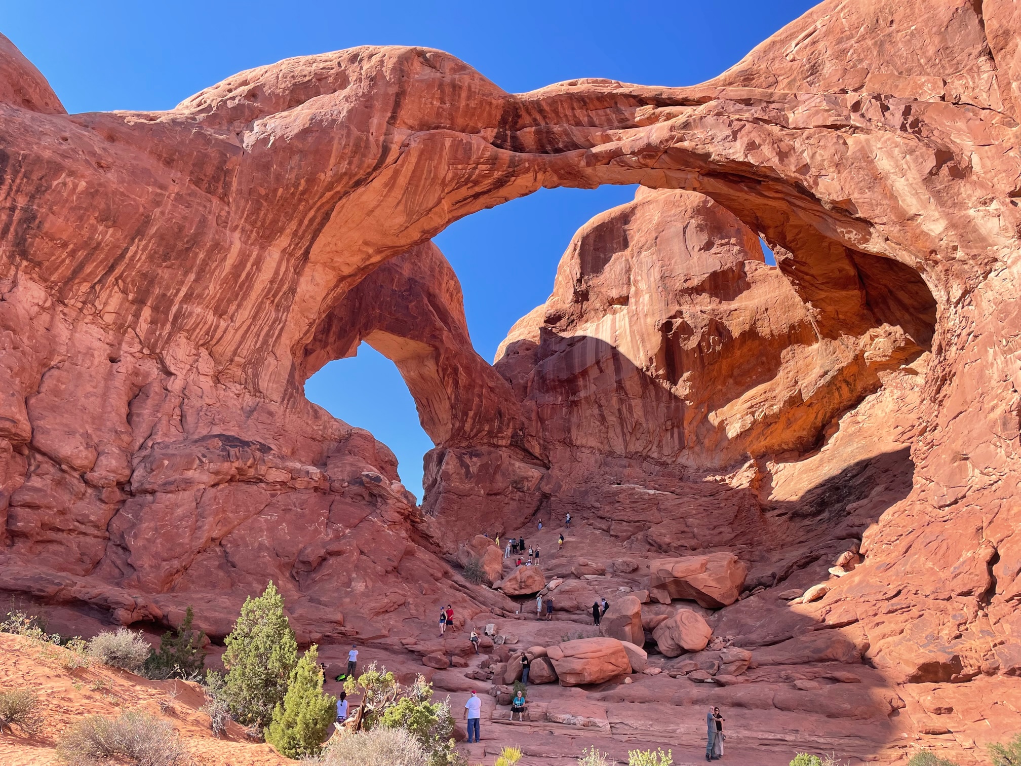 hiking in Arches National Park