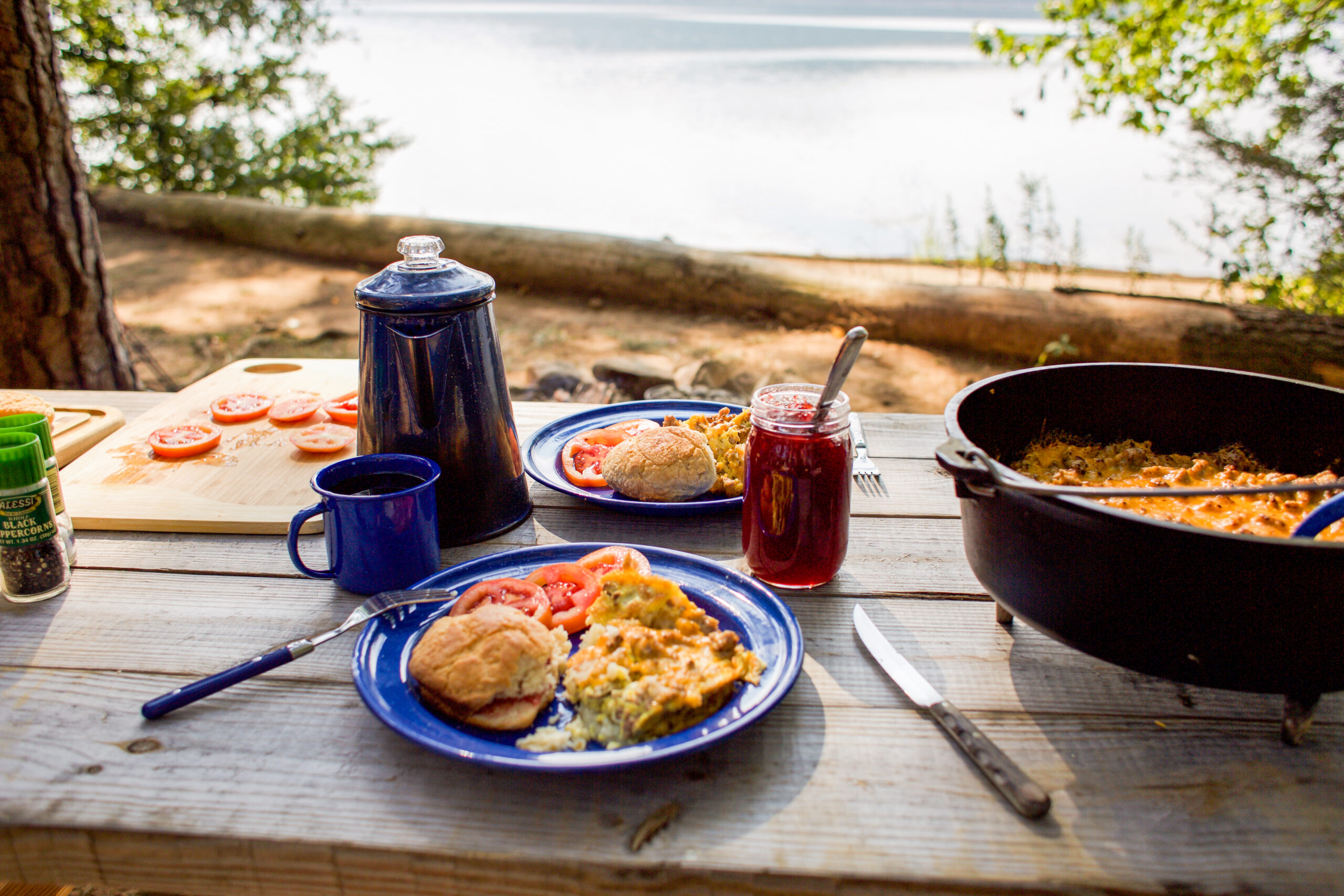 Took my new cast iron skillet & grate out to the Allegheny Forest for a  getaway - worked great! What camping food is best on these wonderful  skillets? : r/castiron