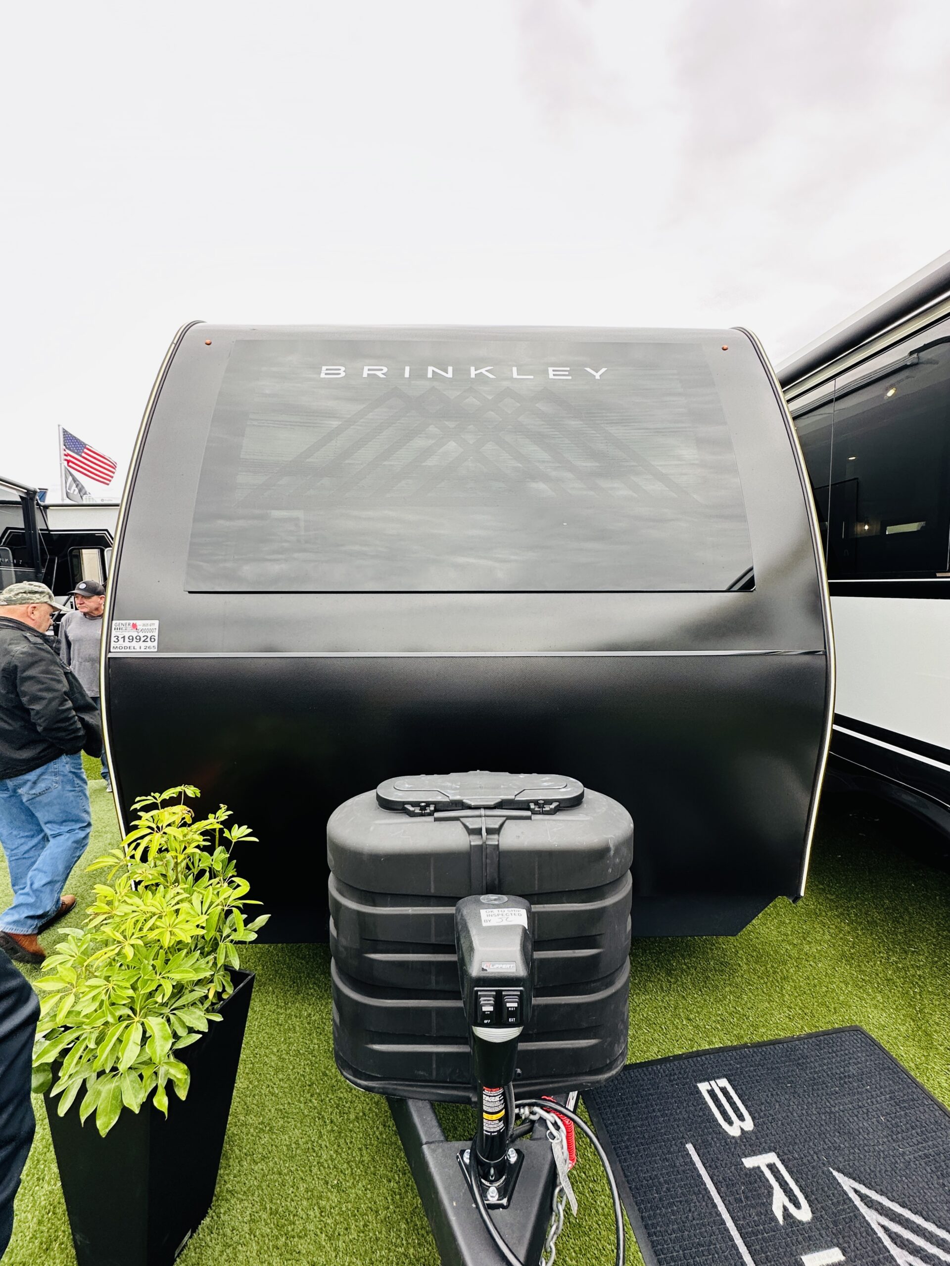 The exterior of a Brinkley Model I travel trailer at the Florida RV Supershow